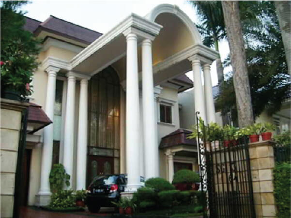 profile rumah dengan 2 tiang bulat